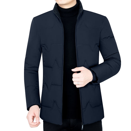 Herren Wattierte Stehkragenjacke mit wasserabweisender Oberfläche und Reißverschlusstaschen Shop Nory