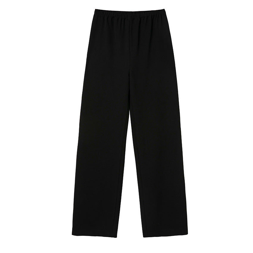Damen High-Waist Hose mit elastischem Bund, weitem Bein und weich fließender Baumwollmischung Shop Nory
