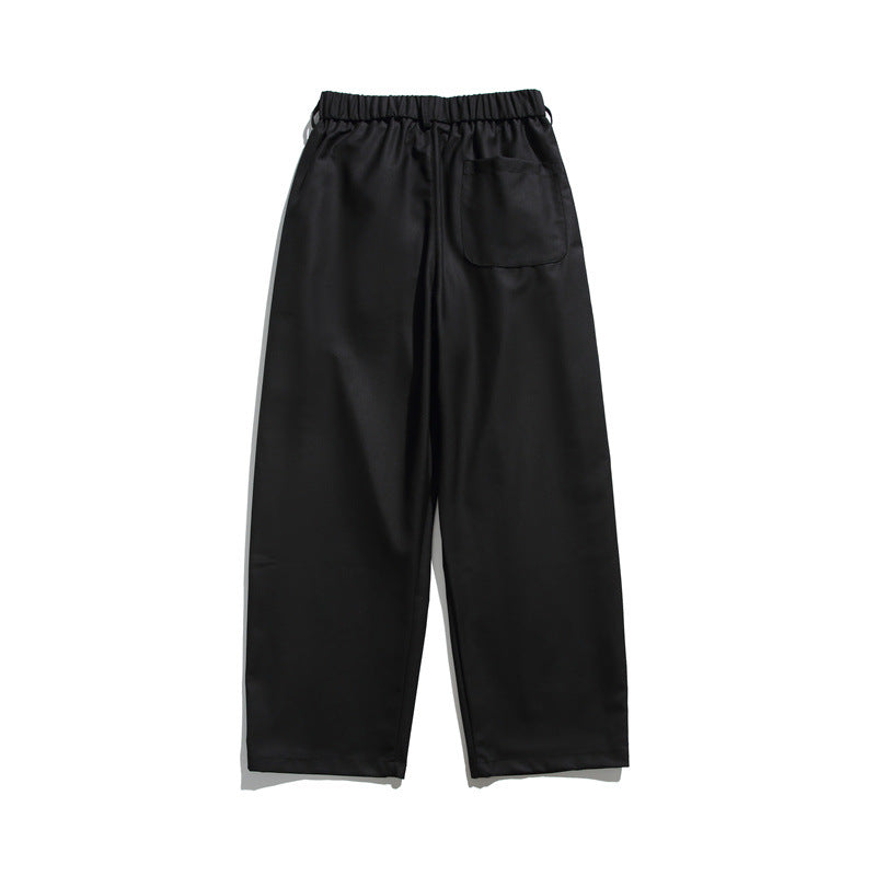 Herren Locker geschnittene Bundfalten-Cropped-Hose mit elastischem Bund und Bügelfalte Shop Nory