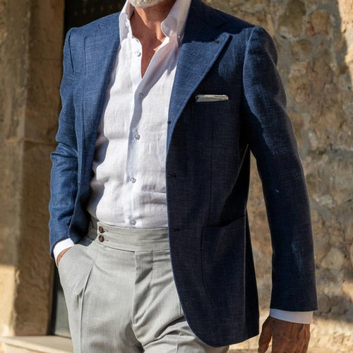 Herren leichte Sommerjacke aus hochwertigem Leinen