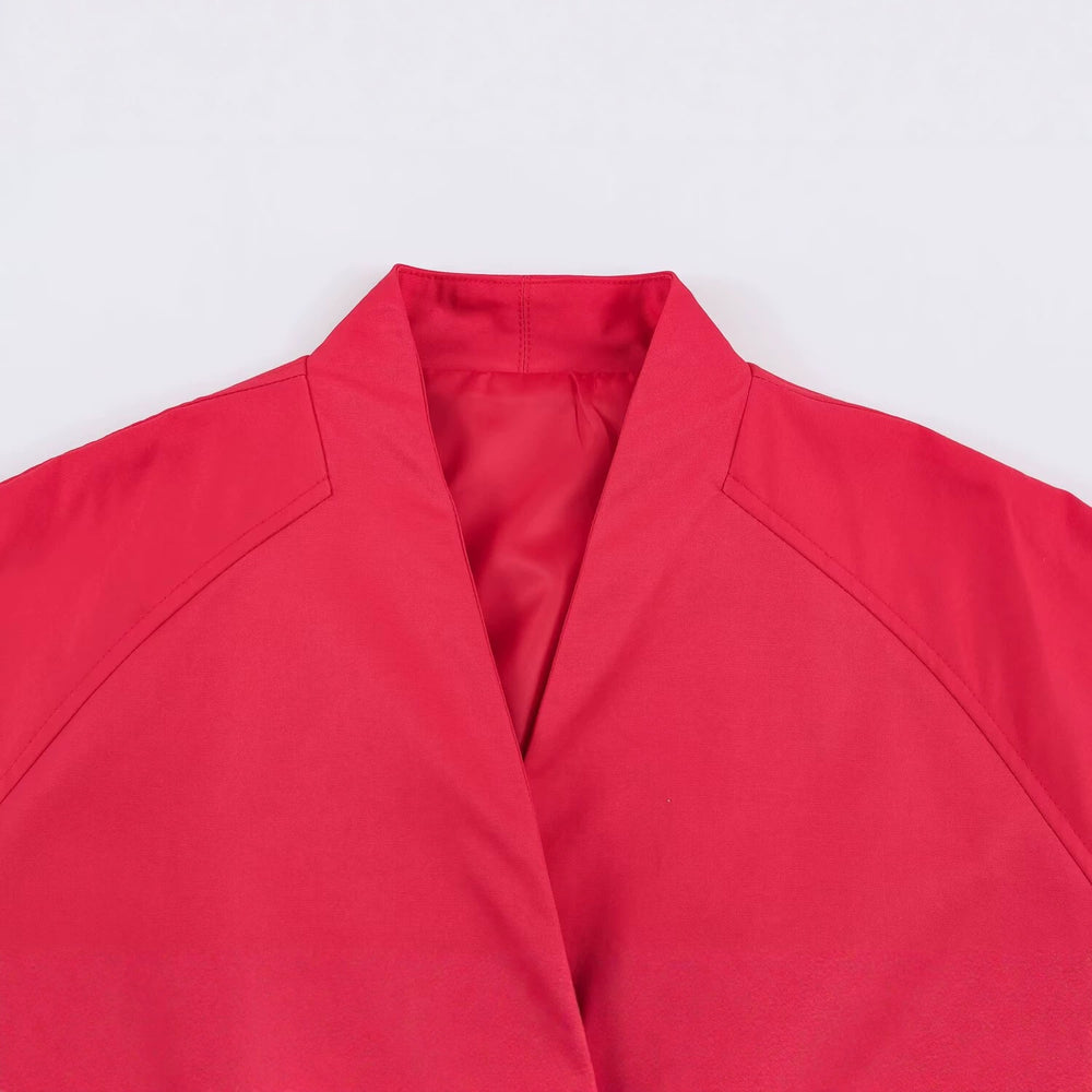 Damen Oversize-Kimono Kurzjacke mit Ballonärmeln und elastischem Saum Shop Nory
