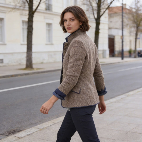 Damen nan klassische Trachtenjacke mit Stehkragen und dekorativen Zierknöpfen Shop Nory