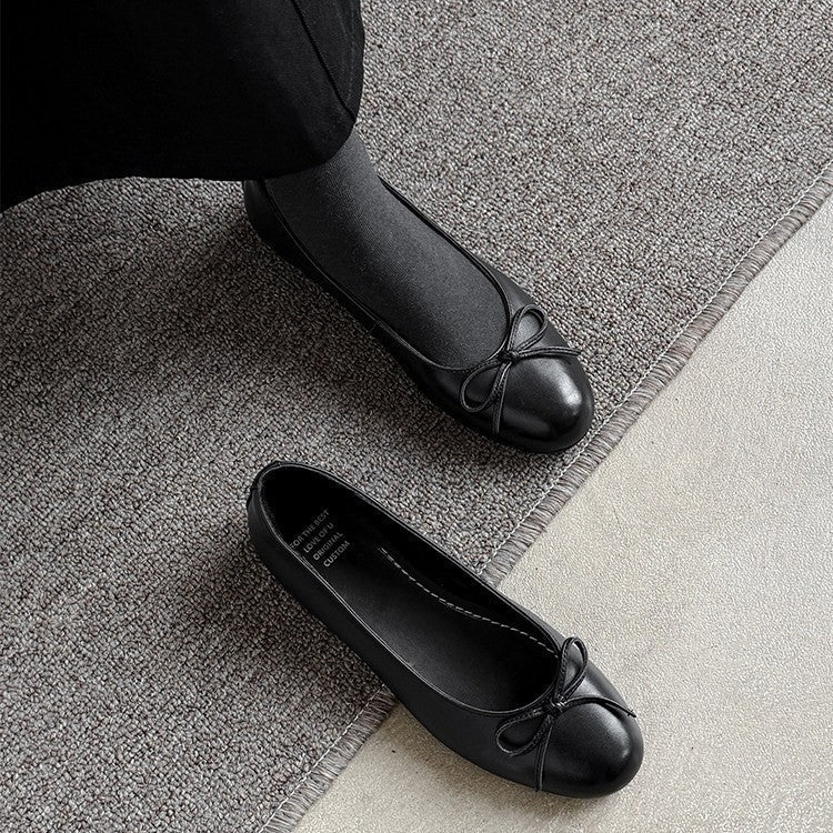 Damen Ballerinas mit dekorativem Schleifendetail