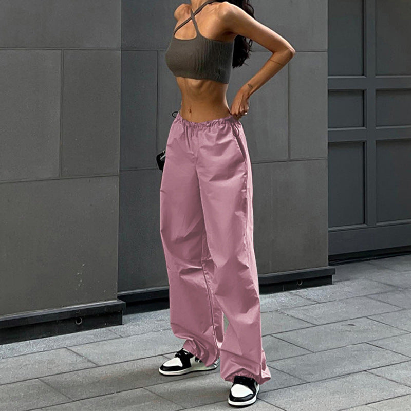 Damen elegante Sporthose mit verstellbarem Bund und lässigem Schnitt