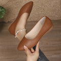 Damen Ballerinas aus weichem Leder mit elegantem Schalen-Ausschnitt
