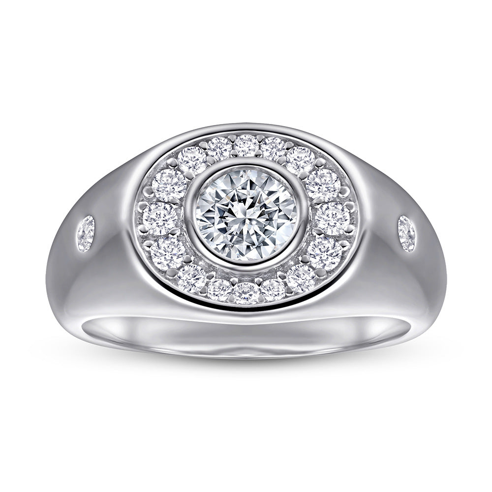 Damen Verlobungsring mit herzförmigem Hauptstein und kunstvollem Zirkonia-Besatz Shop Nory
