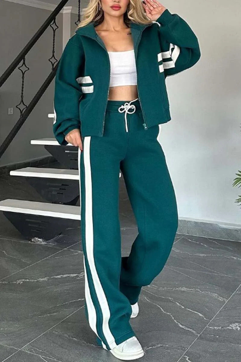 Damen Zweiteiliges Sweatset mit Reißverschlussjacke und High‑Waist Relaxed-Jogginghose Shop Nory