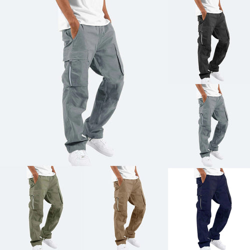 Herren robuste Cargo-Jeans mit seitlichen Reißverschlusstaschen