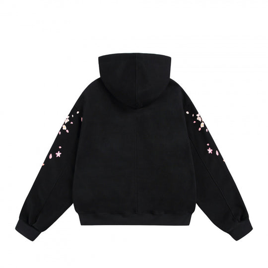 Unisex Oversize-Kapuzensweatshirt mit Kirschblüten-Print, Kängurutasche und lockerem Schnitt Shop Nory