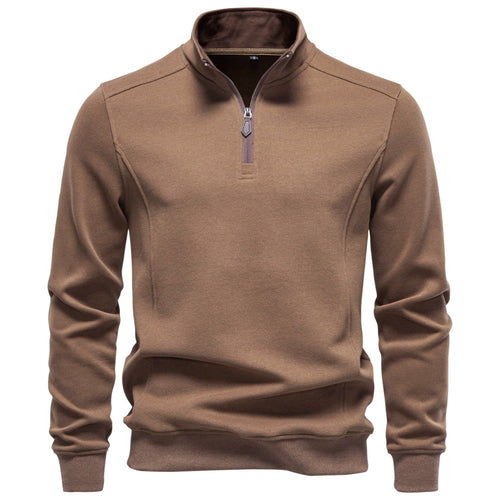 Herren Troyer-Pullover mit kurzem Reißverschluss und Stehkragen Shop Nory
