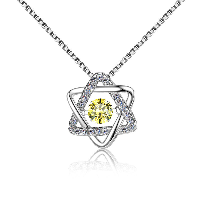 Damen Halskette mit funkelndem Kristall Shop Nory