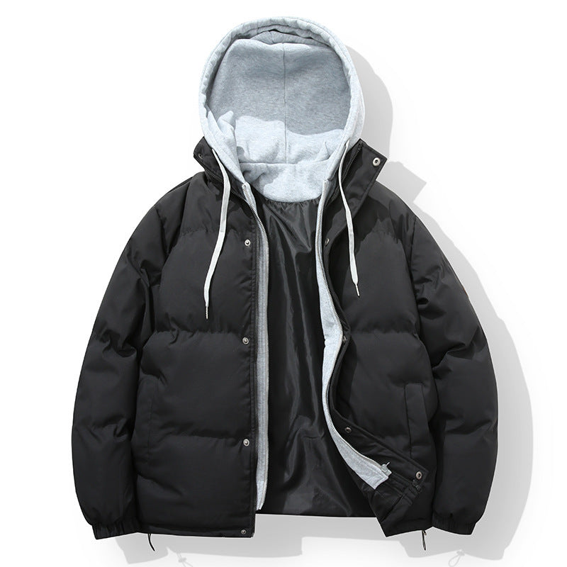 Herren wattierte Steppjacke mit integriertem Kapuzenlayer und verstellbarem Saum Shop Nory