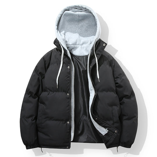 Herren wattierte Steppjacke mit integriertem Kapuzenlayer und verstellbarem Saum Shop Nory