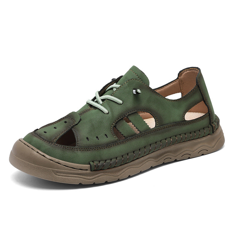Herren Atmungsaktive Freizeitsandalen mit flexiblem Schnellschnürsystem
