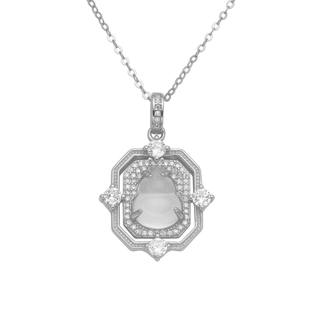 Damen elegante Halskette mit exquisitem Anhänger und funkelnden Zirkonia Shop Nory