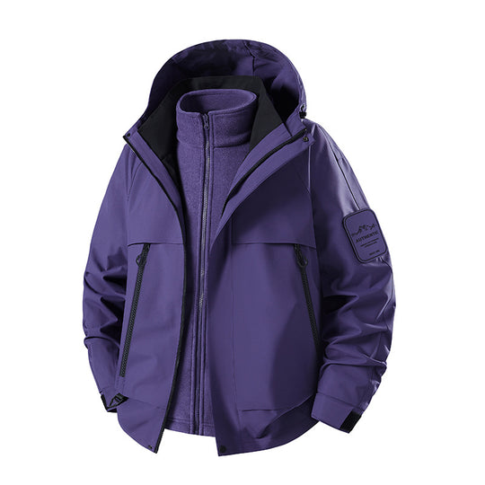 Herren multifunktionale Wasserfeste Softshell-Regenjacke mit abnehmbarer Fleece-Innenjacke Shop Nory