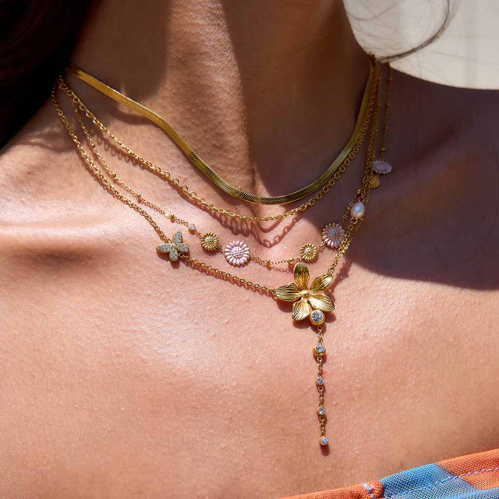 Damen Halskette mit verstellbarem Edelstahl-Kettendesign und hypoallergenen Eigenschaften Shop Nory