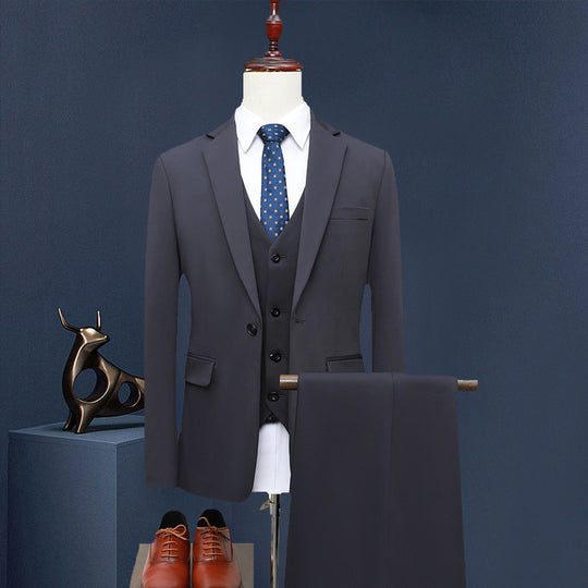Herren Slim-Fit Dreiteiliger Business-Anzug mit Weste und schlanker Anzughose Shop Nory