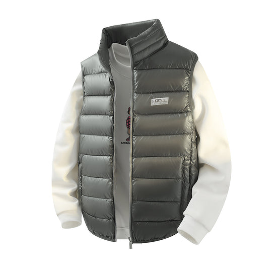 Herren Steppweste mit hohem Stehkragen und glänzender Thermofüllung Shop Nory