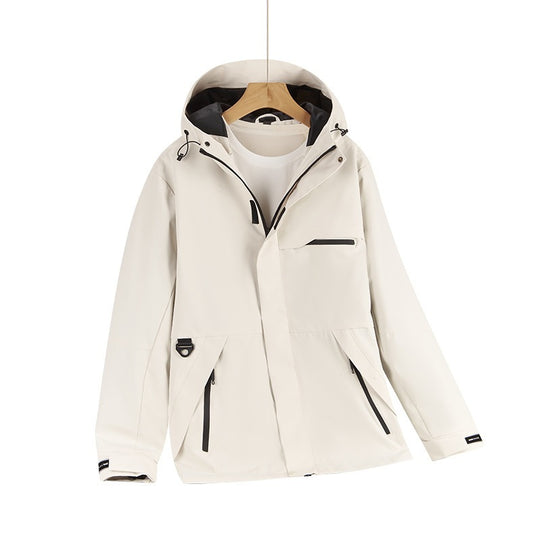Herren Wasserabweisende Softshell-Kapuzenjacke mit verdeckten Reißverschlüssen und urbanem Schnitt Shop Nory