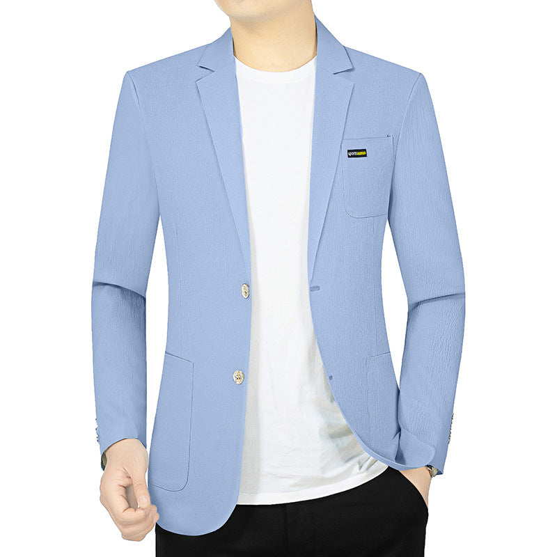 Herren Modernes Stretch Business-Sakko mit schmalem Schnitt und aufgesetzten Taschen Shop Nory