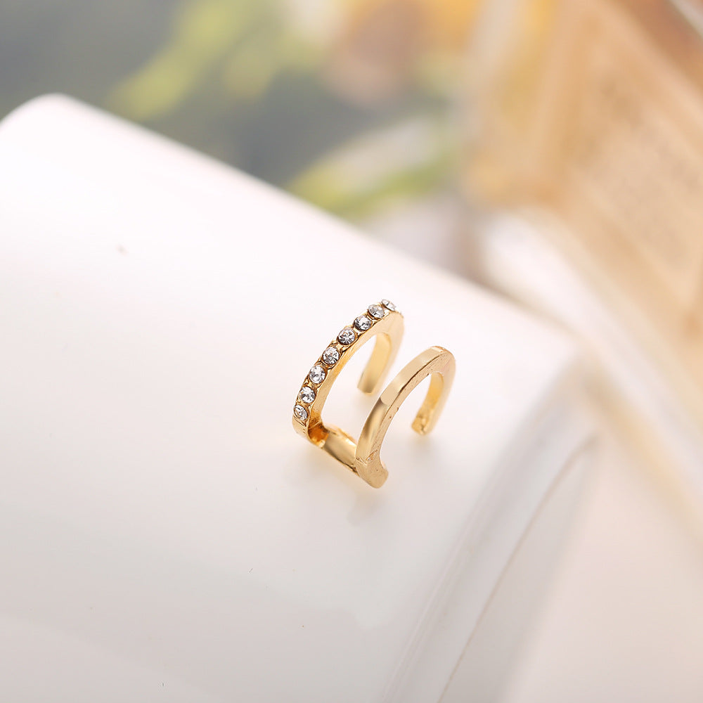 Damen Ring-Set mit funkelnden Zirkonia und modernem, geschwungenem Design Shop Nory