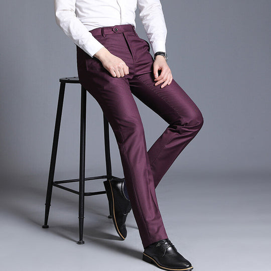 Herren elegante Slim-Fit Anzughose