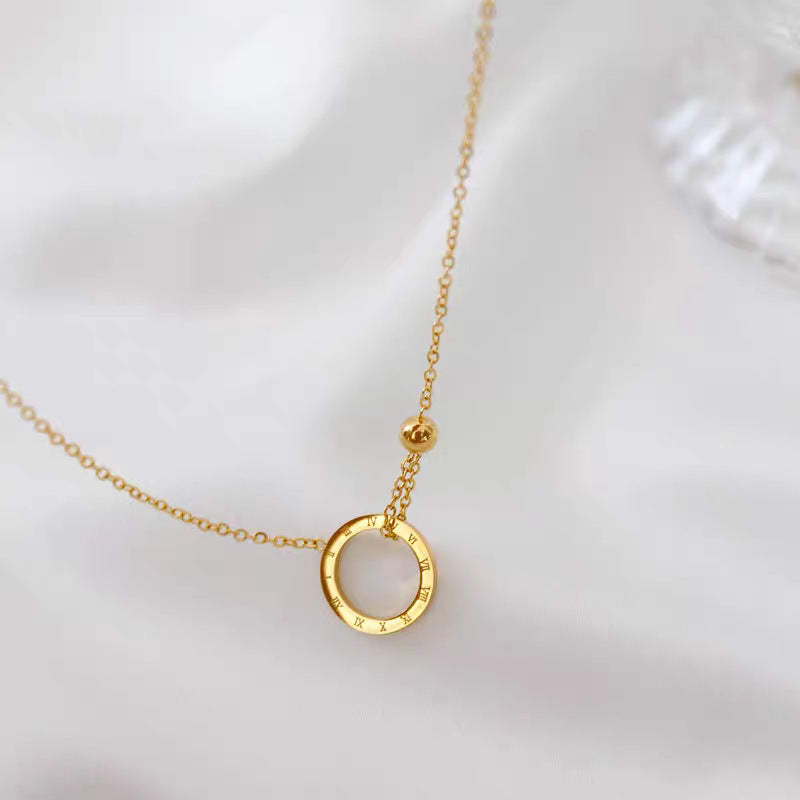 Frauen Symbolischer Kreis Anhänger Halskette Shop Nory
