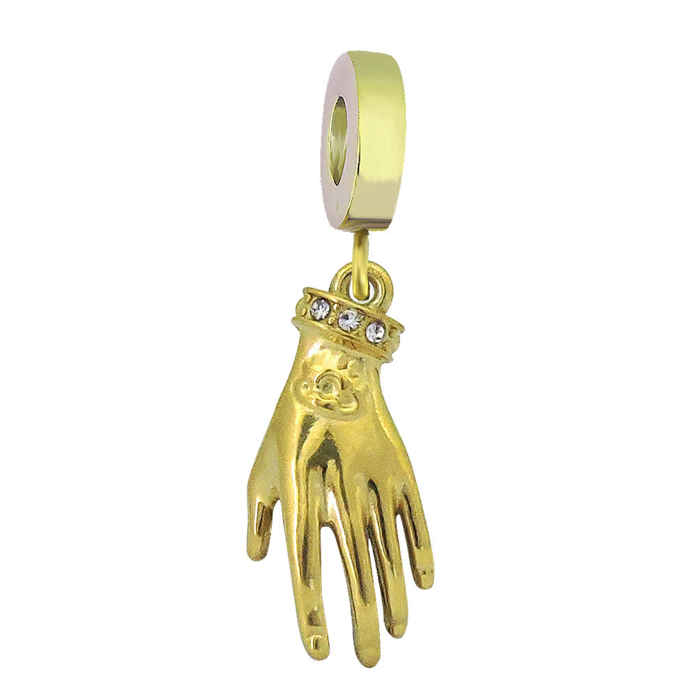 Verspielter Kaktus-Charm Anhänger mit Emaille und Strass