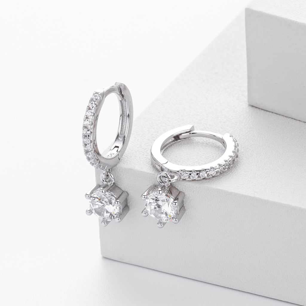 Damen Ohrhänger mit funkelndem Zirkon und hochwertigem 925 Sterling Silber Shop Nory