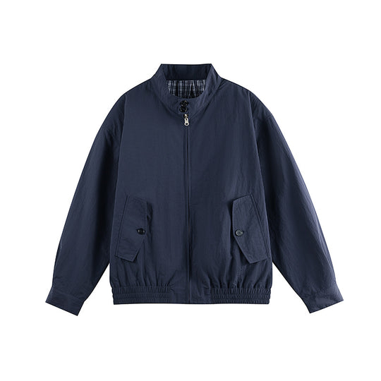 Herren Leichter Nylon-Blouson im Boxy-Cut mit Stehkragen und aufgesetzten Klappentaschen Shop Nory