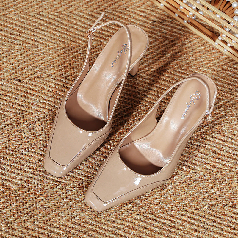 Damen Slingback-Pumps mit elegantem Rechteckabsatz
