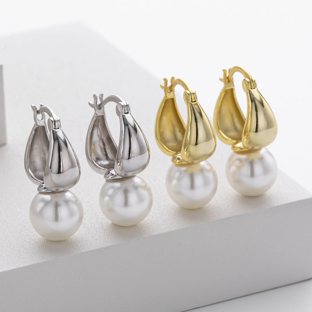 Damen Ohrhänger mit luxuriösem Perlenbesatz und elegantem Design Shop Nory