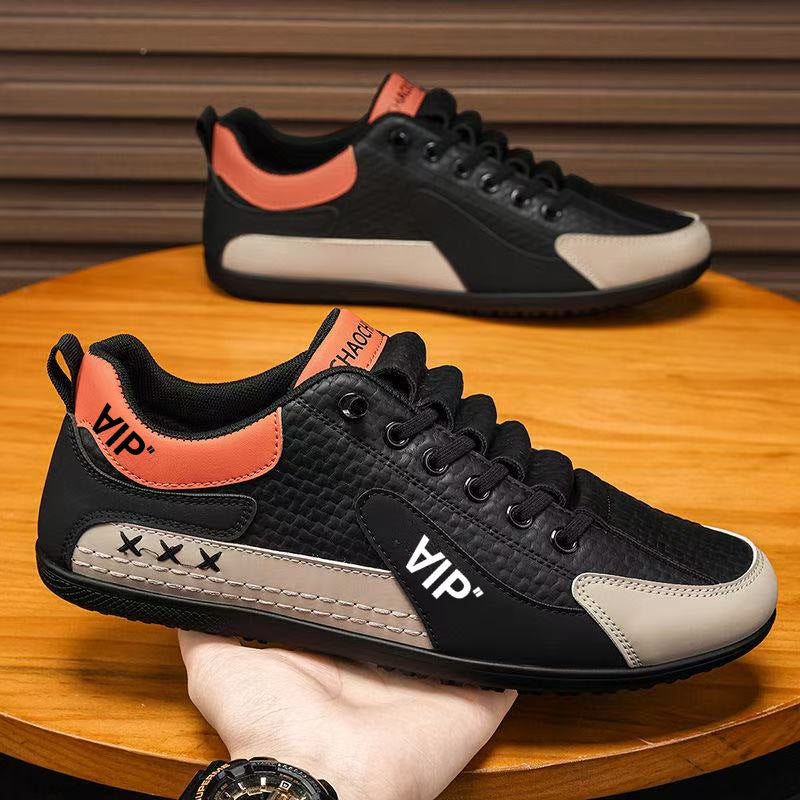 Herren Casual-Sneaker im Retro-Look mit geprägtem Obermaterial und kontrastierenden Overlays Shop Nory