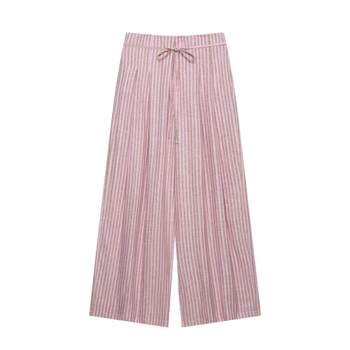 Damen Hochtaillierte Culotte-Hose mit weitem Bein, Tunnelzug und vorderem Schlitz Shop Nory