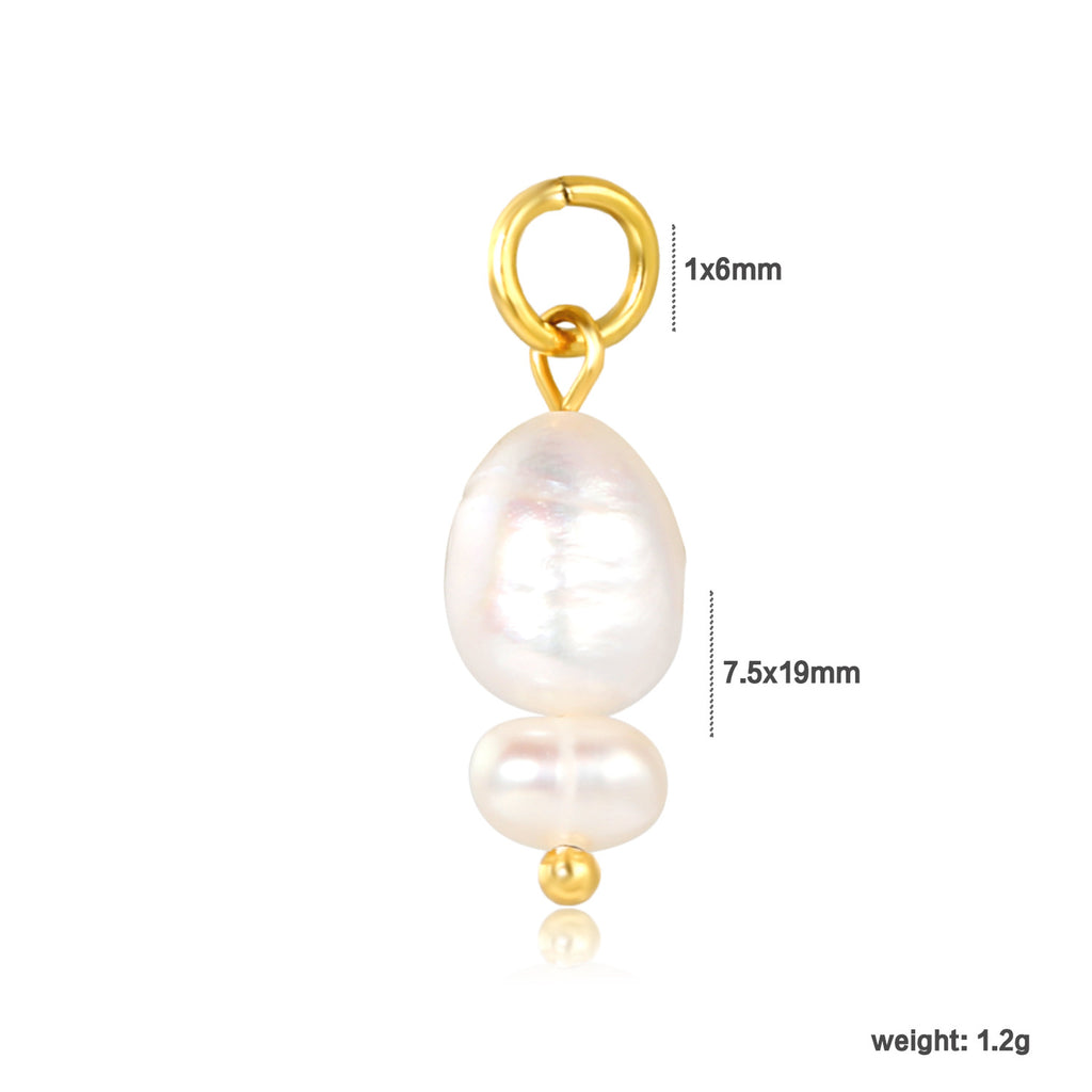 Damen Anhänger aus Süßwasserperle mit goldfarbener Befestigung Shop Nory