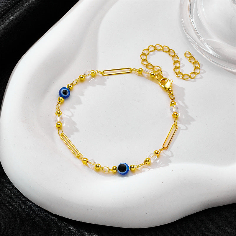 Damen elegante Armband mit bunten Glasperlen und Anhängern Shop Nory