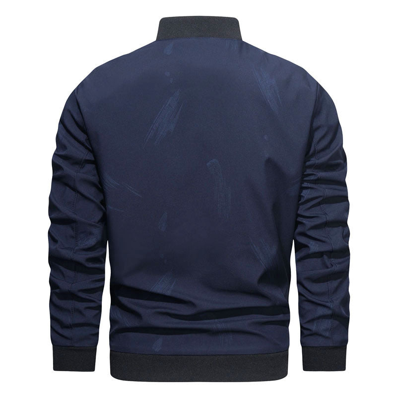 Herren Slim‑Fit Bomberjacke im urbanen Minimalstil mit durchgehendem Reißverschluss und gerippten Bündchen Shop Nory