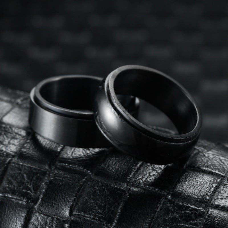 Herren Ring mit moderner, hochglänzender Oberfläche und eleganten Akzenten Shop Nory