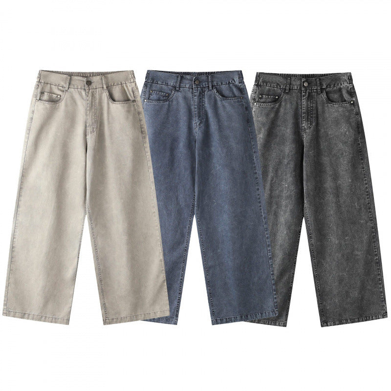 Damen Weite Cropped-Jeanshose Shop Nory