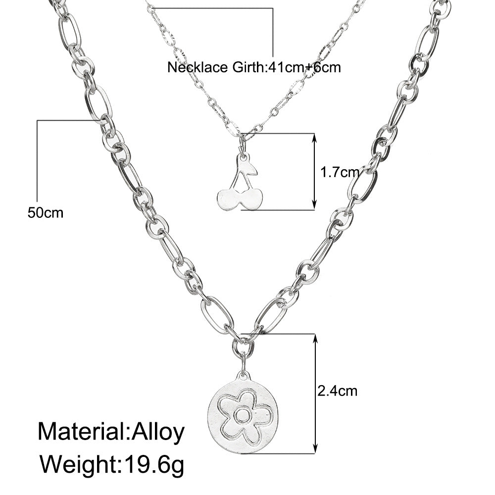 Damen Halskette mit charmanten Anhängern Shop Nory
