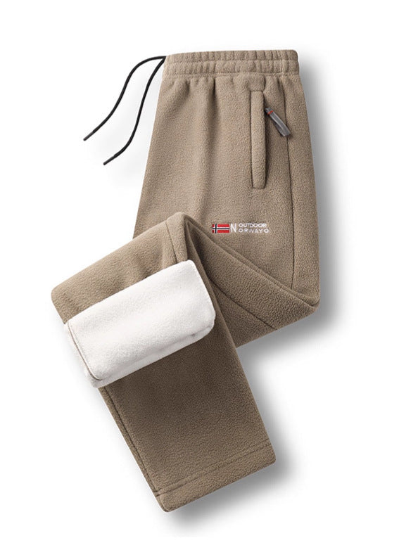Damen Fleece-Thermohose mit elastischem Bund, Reißverschlusstaschen und weichem Innenfutter Shop Nory