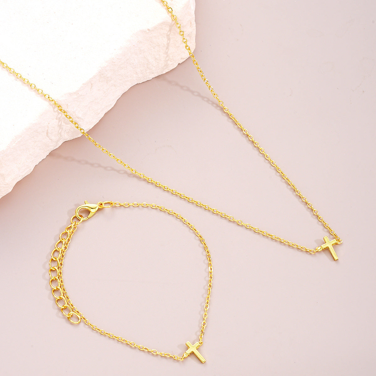 Damen Schmuckset mit zarten Kreuzanhängern Shop Nory
