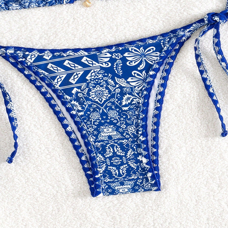 Damen Triangel-Bikini mit verstellbaren Raffungen
