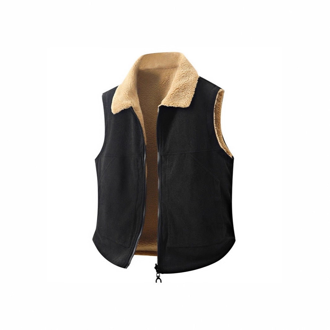 Damen Ärmellose Teddyfleece-Weste mit Stehkragen und durchgehendem Reißverschluss Shop Nory