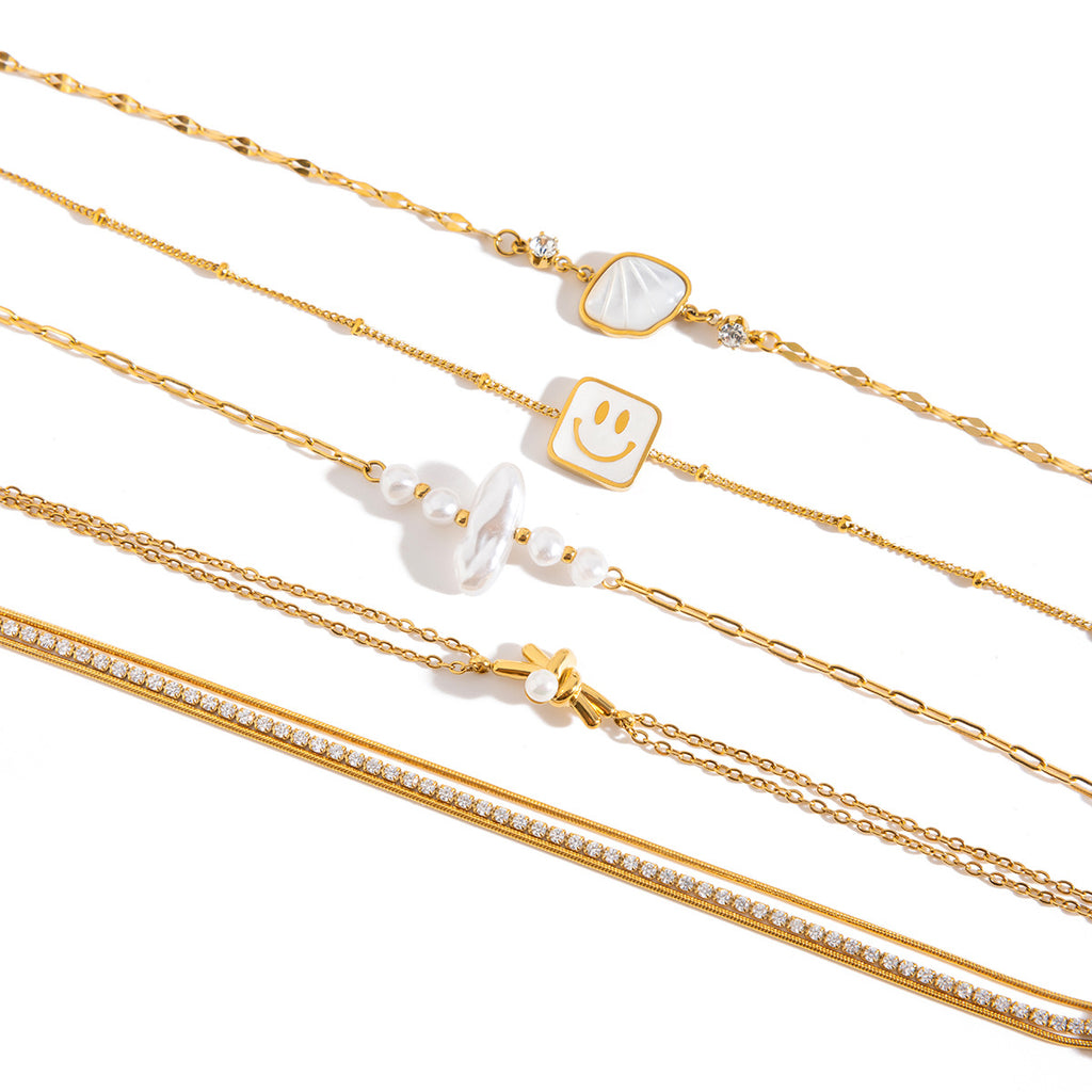 Damen Elegantes Armband mit strahlendem Zirkon und hypoallergener Edelstahlverarbeitung Shop Nory