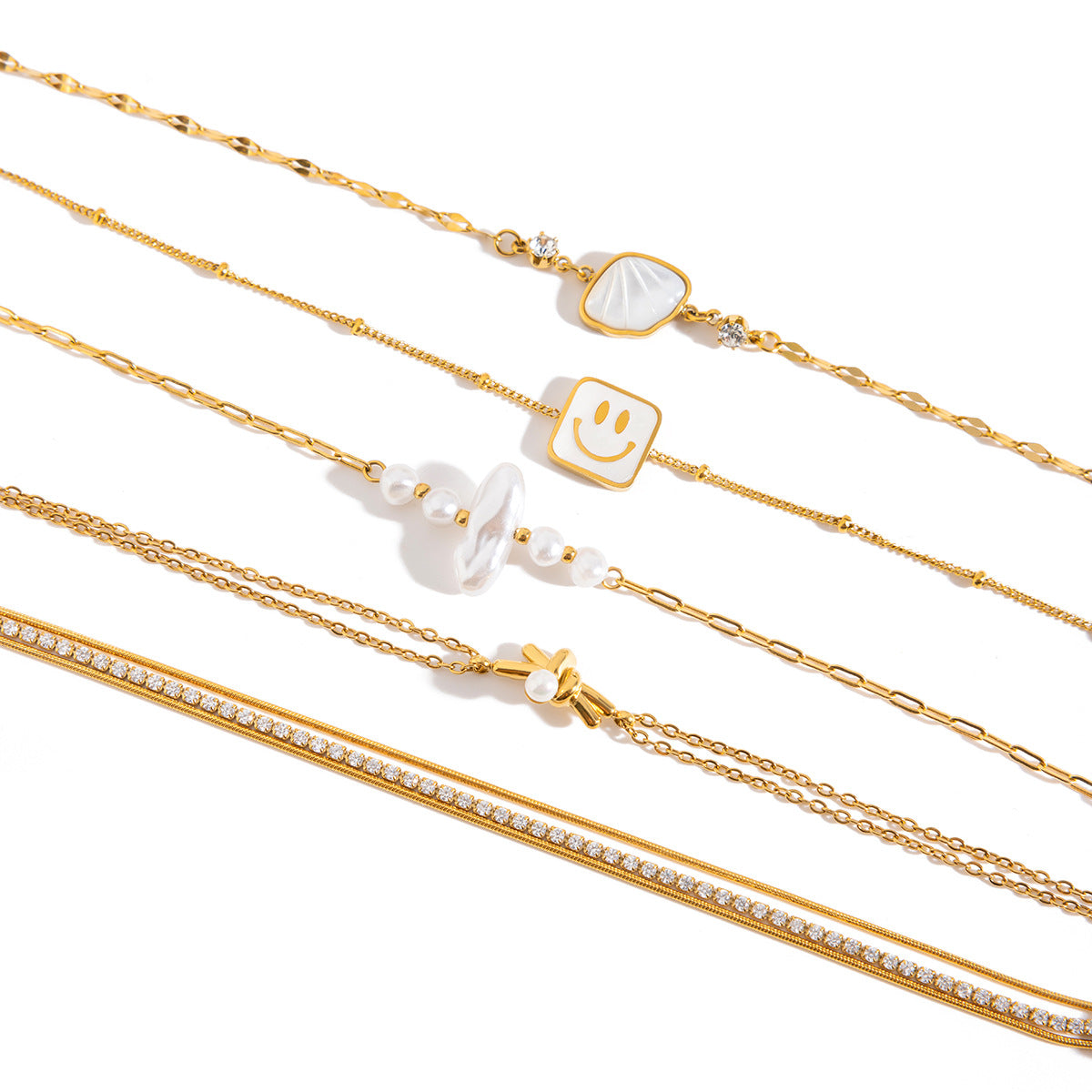 Damen Elegantes Armband mit strahlendem Zirkon und hypoallergener Edelstahlverarbeitung Shop Nory