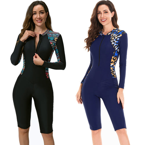 Damen Sportlicher Langarm-Schwimmanzug