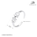 Damen offener Ring aus hochwertigem 925 Sterling Silber mit filigranem Ketten-Design Shop Nory