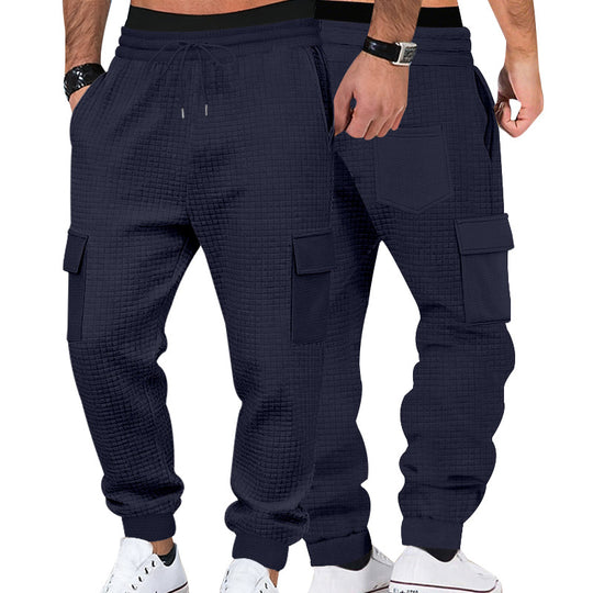 Herren Cargo-Jogginghose mit Waffelstruktur, elastischem Bund und Klappentaschen Shop Nory